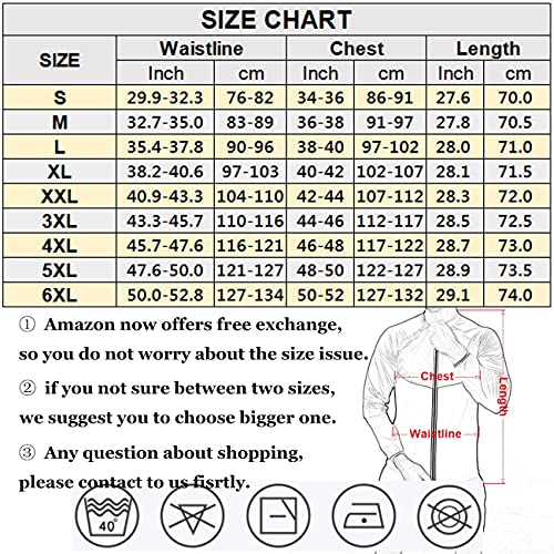 NINGMI Sauna Suit for Men Sweat, Thermal Workout Jackets Mens Gym Weight Loss, Slimming Shirt Fitness Zipper Long Sleeve Sweatsuit