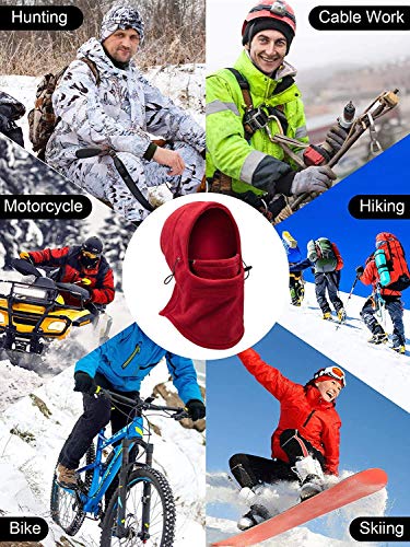 Skudgear Unisex Fleece Hood Balaclava Ski Face Cover Neck Winter Warmer (Black, Free Size, Pack of 1)