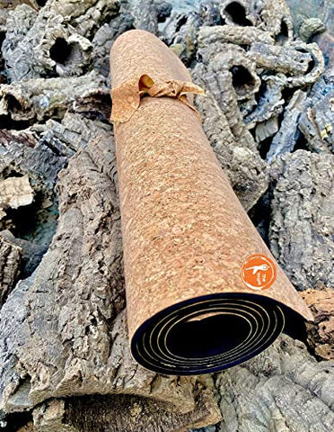 Image of The Yogis™️ Cork Yoga Mat for Men and Women [[ 5mm ]] Free Yoga Mat Belt