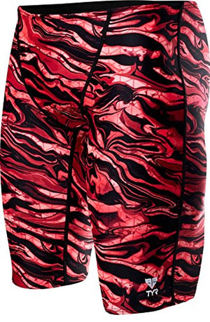 TYR Men's Miramar Jammer Swimsuit, Red, 36