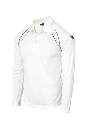 GM 7205 Full Sleeve Cricket T-Shirt Size-Medium (White/Navy)