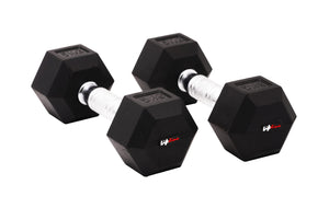Lifeline 1 Kg Hexa Dumbbell Set Ideal for Home Gym Exercise Workout for Men & Women, Cast Iron Rubber Coated Encased, Perfect for Home Fitness- Pack of 2