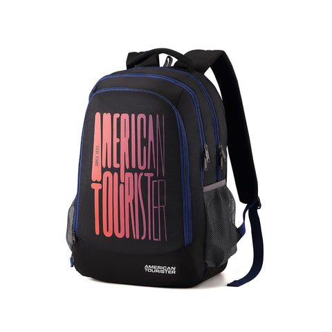 Image of American Tourister 32 Ltrs Black Casual Backpack (AMT Fizz SCH Bag 03 - Black)