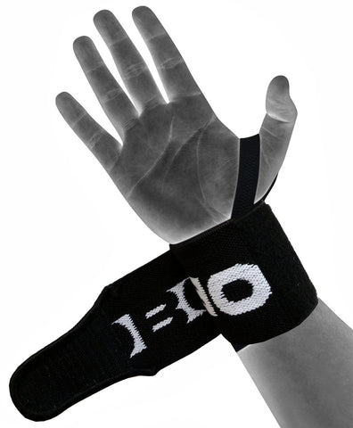 Image of Kobo WTA-04 Power Cotton Gym Support with Thumb Support (Black)