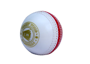 CW Set of 2 Spin Poly Soft PVC White & Red Sports Cricket Ball Suitable for General Training & Practice,Coaching