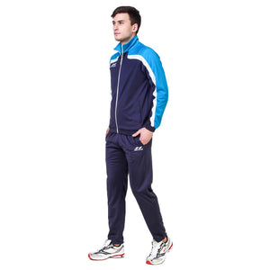 Nivia Knitted 2405L4 Polyester Track Suit, Large (Navy Blue/Aqua Blue/White)
