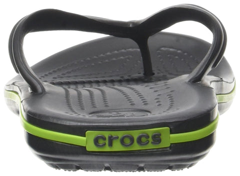 Image of crocs Unisex's Crocband Flip Graphite and Volt Green Flip-Flops-M9W11 (11033-0A1)