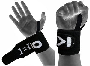 Kobo WTA-04 Power Cotton Gym Support with Thumb Support (Black)