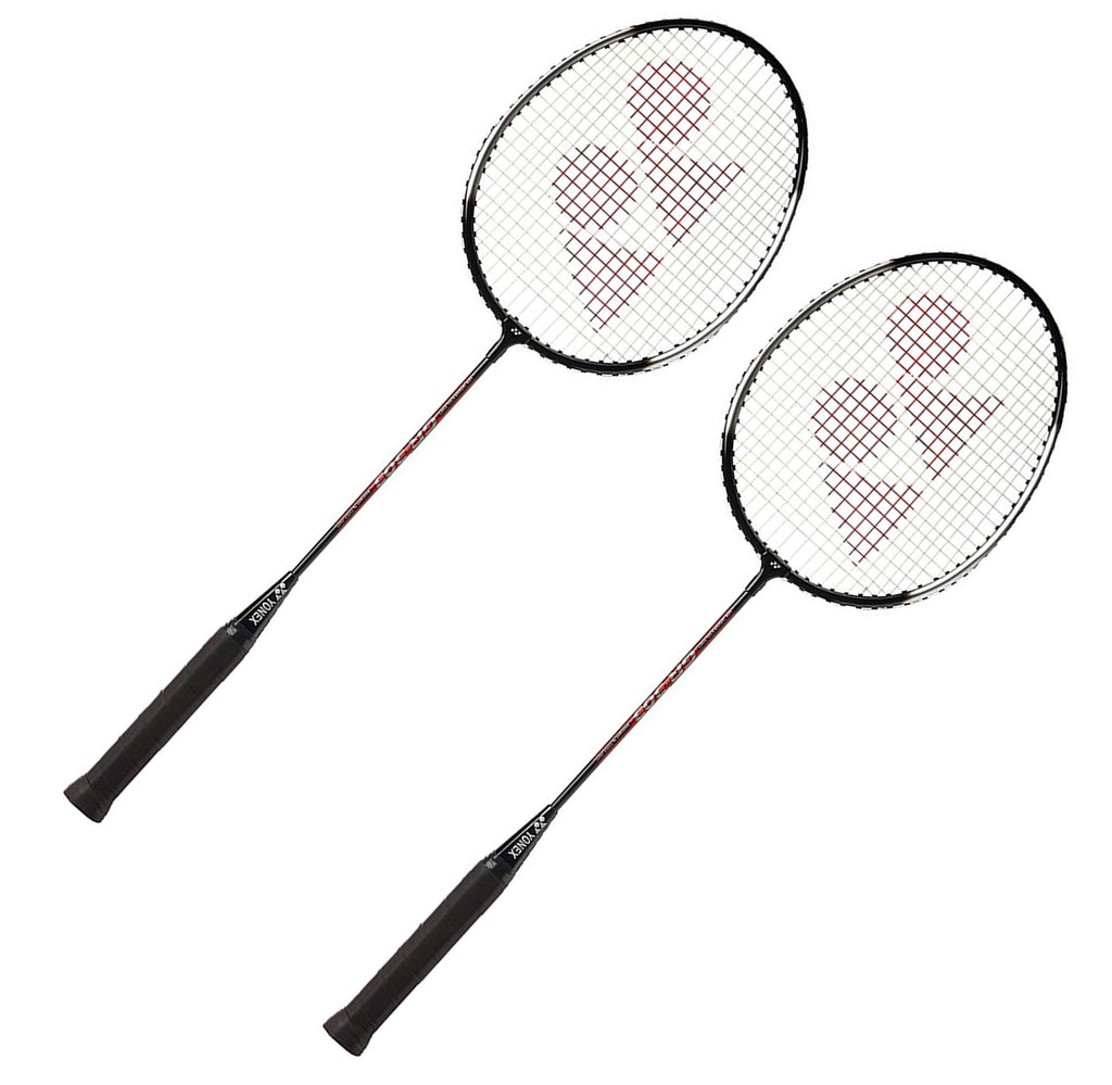 Yonex GR 303 Aluminum Blend Badminton Racquet with Full Cover, Set of 2 (Black)