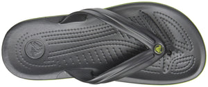 crocs Unisex's Crocband Flip Graphite and Volt Green Flip-Flops-M9W11 (11033-0A1)