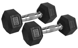 Cockatoo Professional Hex Dumbbells, Senior 5kg Pack of 2