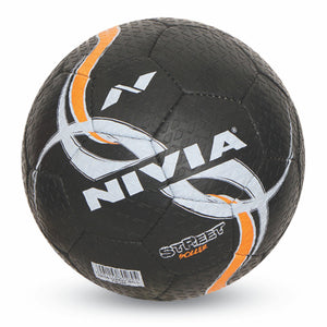Nivia Street Rubber Football, Size 5 (Black)