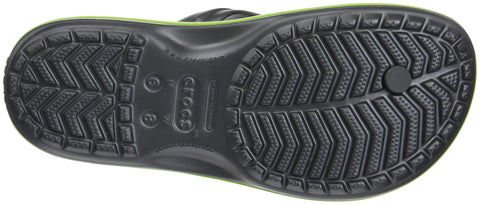 Image of crocs Unisex's Crocband Flip Graphite and Volt Green Flip-Flops-M9W11 (11033-0A1)