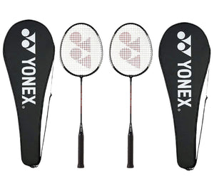 Yonex GR 303 Aluminum Blend Badminton Racquet with Full Cover, Set of 2 (Black)