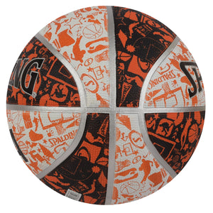 Spalding NBA Graffiti Basketball Size-7 (White-Orange)