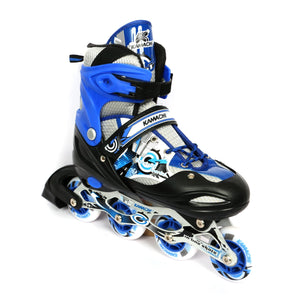 Kamachi K-906 100-percent-cotton-jersey Inline Skates, Large (Blue/White)
