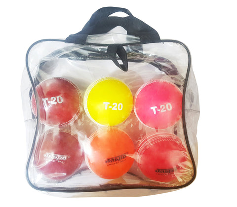 Image of Jaspo T-20 Multicolor (Six PC.) Cricket Ball