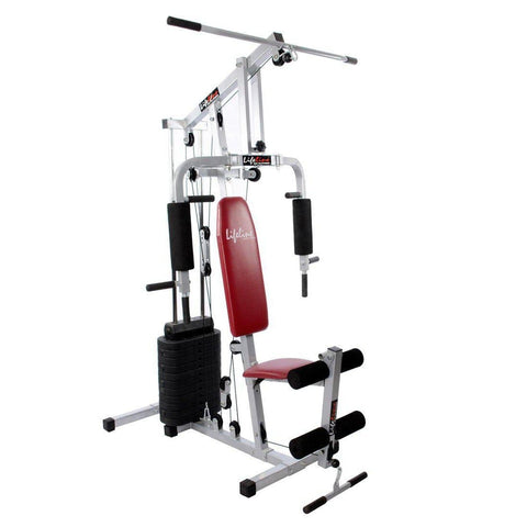 Image of Lifeline Home Gym Set 002 Bonus with Weider CFM Whey Protein 908 Gms (Chocolate) || Available on EMI-IMFIT