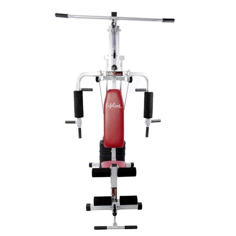 Image of Lifeline Fitness Home Gym 002 For Workout At Home Bundles With Chest Expander, Yoga Mat and Exercise Curve Bench 5501A || Available on EMI-IMFIT