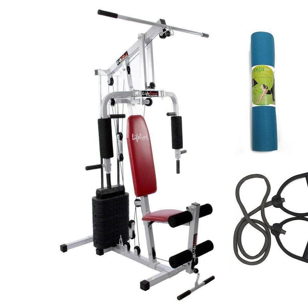 Lifeline Home Gym Set 002 For Workout At Home Bundles with Resistance Band and Yoga Mat || Available on EMI-IMFIT