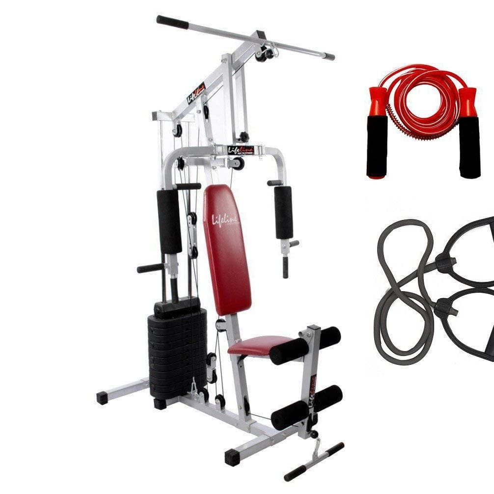 Lifeline Fitness Home Gym 002 For Workout At Home Bundles with Resistance Band and Skipping Rope || Available on EMI-IMFIT
