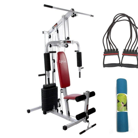 Image of Lifeline Home Gym Set 002 For Workout At Home Bundles With Chest Expander and Yoga Mat || Available on EMI-IMFIT