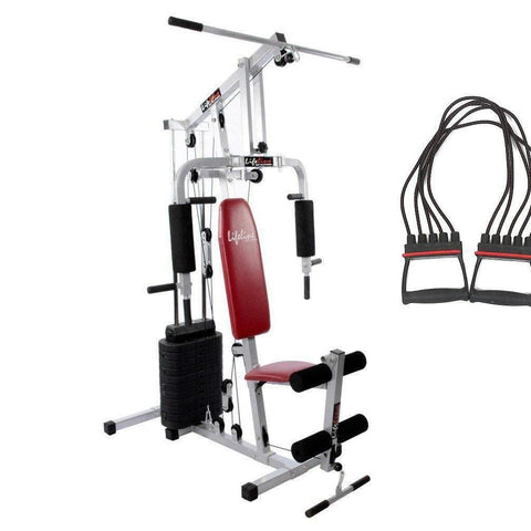 Image of Lifeline Home Gym Equipment Set 002 For Workout At Home Bundles With Chest Expander || Available on EMI-IMFIT
