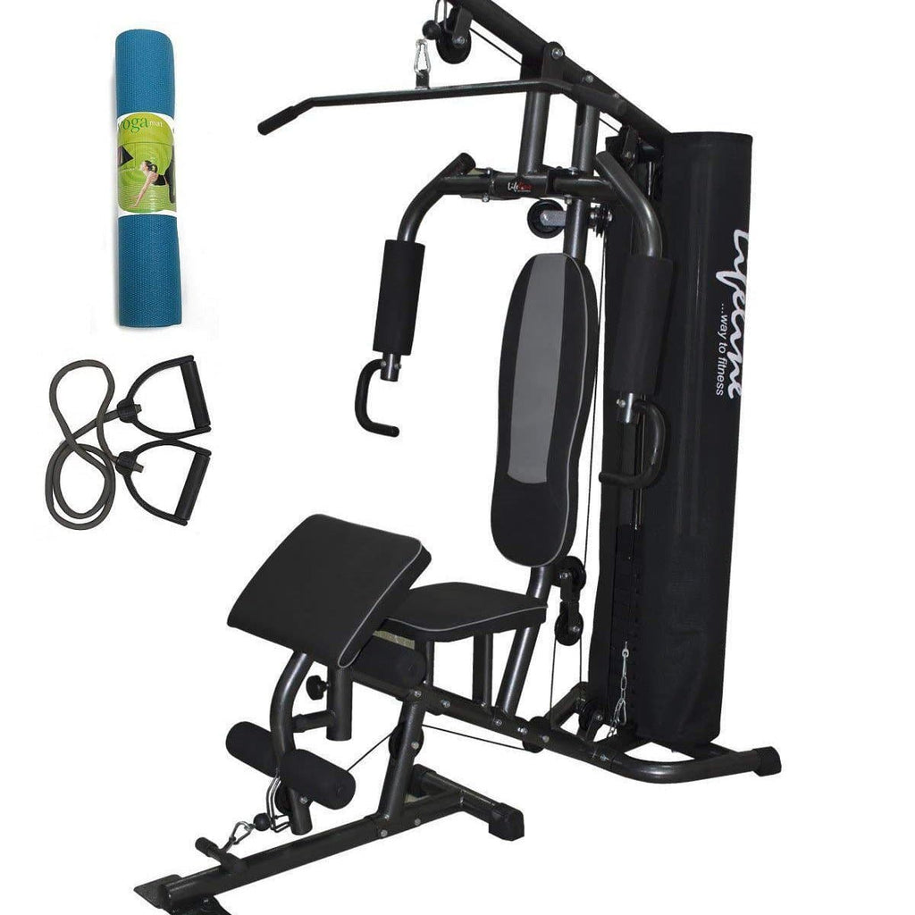 Lifeline Home Gym Equipment Deluxe 005 For Workout At Home Bundles With Resistance Band and Yoga Mat || Available on EMI-IMFIT