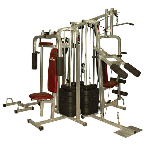 Image of Lifeline Fitness Equipment 6 Station Home Gym with 3 Weight Lines || Available on EMI-IMFIT