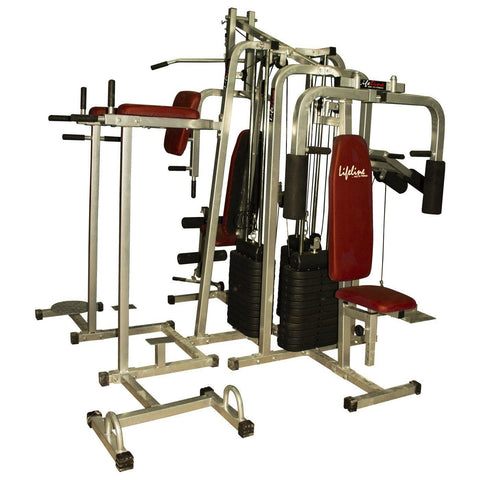 Image of Lifeline Fitness Equipment 6 Station Home Gym with 3 Weight Lines || Available on EMI-IMFIT