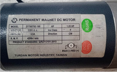 Image of Permanent Magnet DC 1.25HP Motor (PMDC)