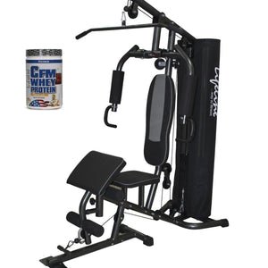 Lifeline Home Gym 005 Deluxe Bundles with Weider CFM Whey Protein 908 GMS (Vanilla)-IMFIT