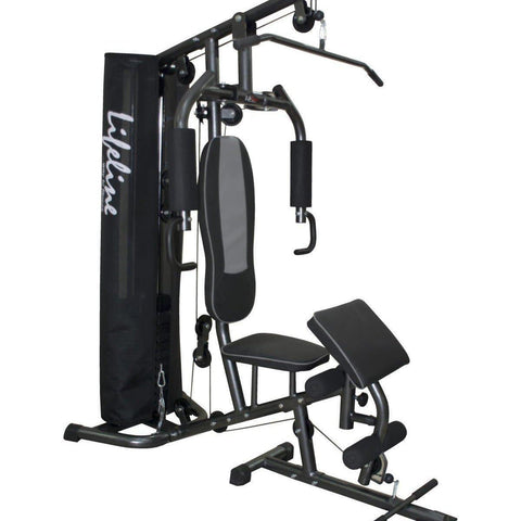 Image of Lifeline Home Gym 005 Deluxe Bundles with Weider Mega Mass 4000 2.3 kg (Creamy Vanilla)-IMFIT