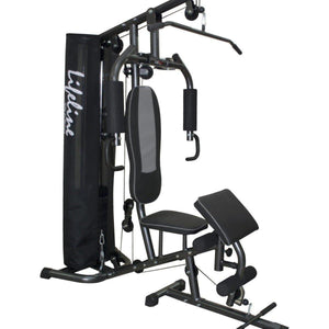 Lifeline Home Gym 005 Deluxe Bundles with Weider Mega Mass 4000 2.3 kg (Smooth Chocolate)