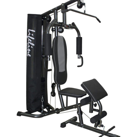 Image of Lifeline Home Gym 005 Deluxe Bundles with Weider Mega Mass 4000 3.9 kg (Creamy Vanilla)-IMFIT